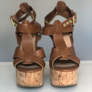 JustFab Brown Wedge